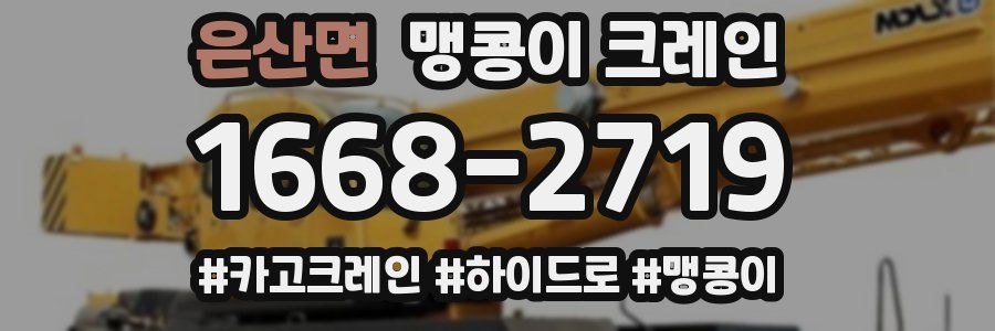 은산면 맹콩이 크레인