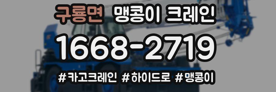 구룡면 맹콩이 크레인