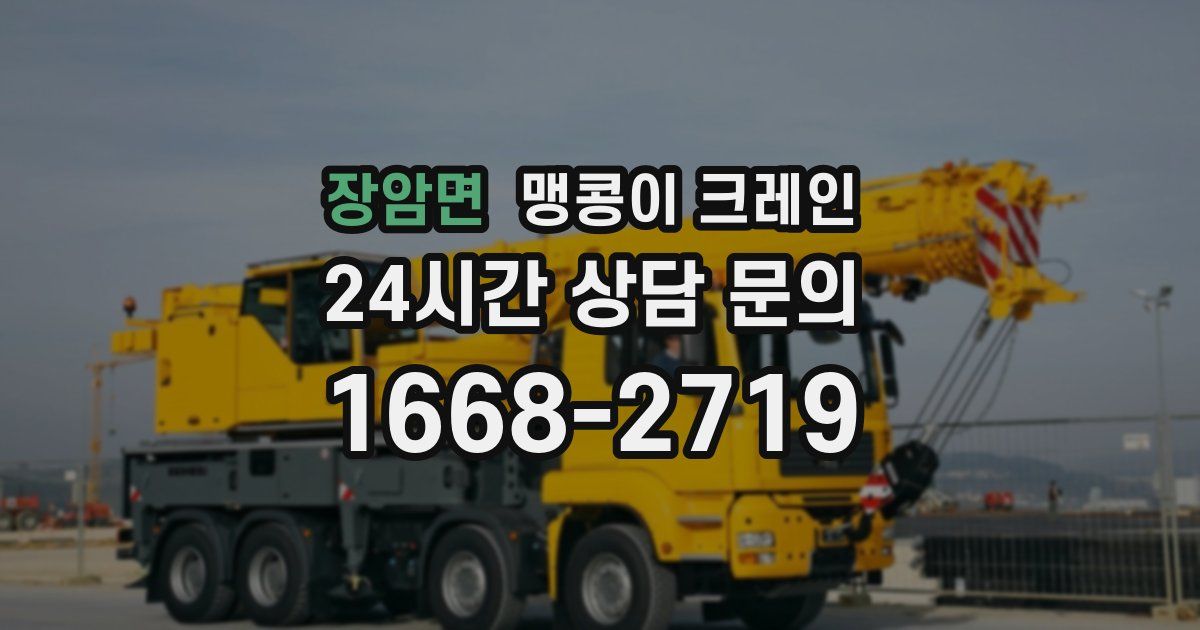 장암면 맹콩이 크레인