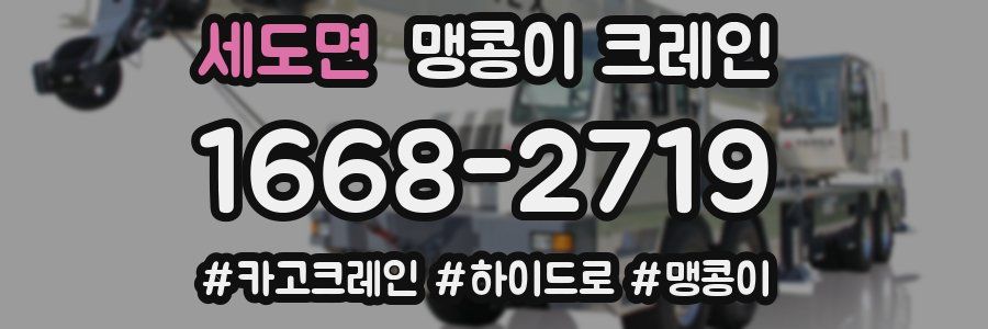 세도면 맹콩이 크레인