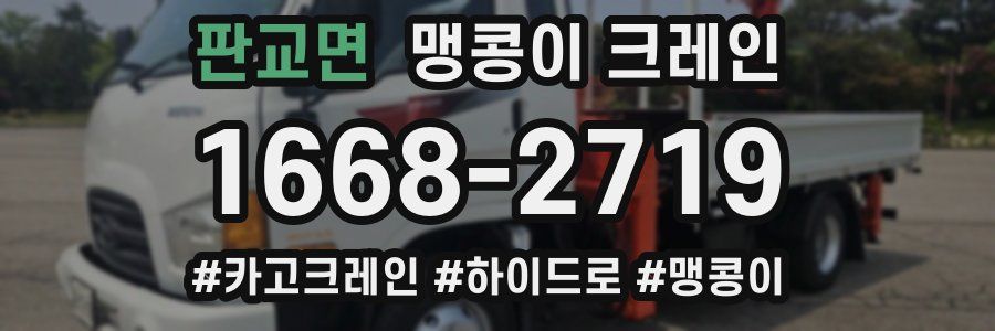 판교면 맹콩이 크레인