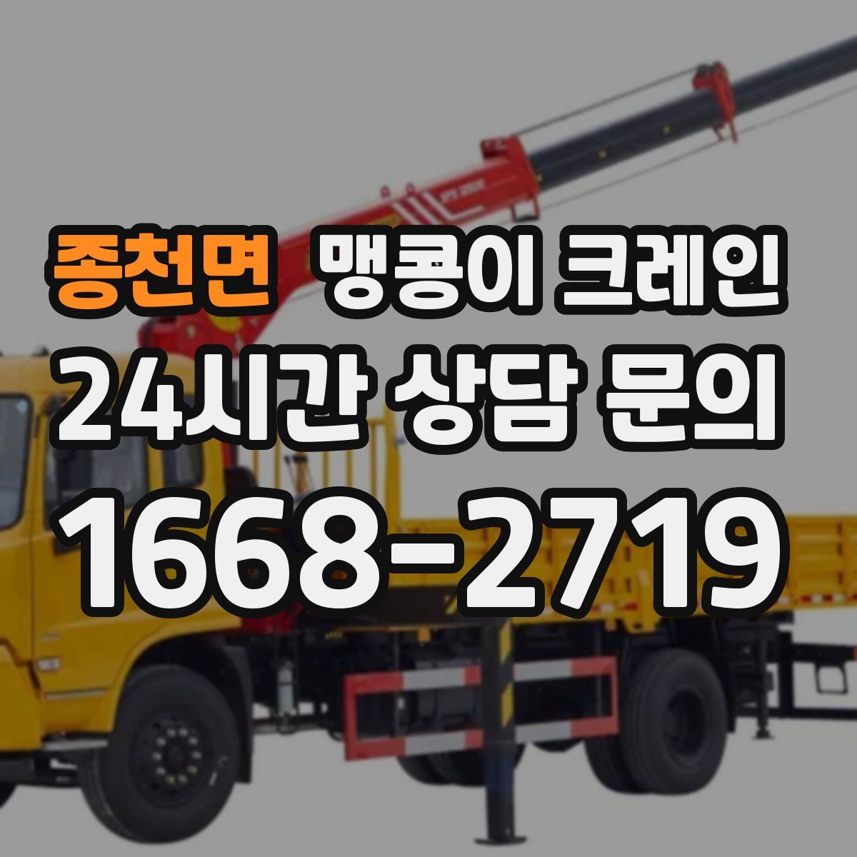 종천면 맹콩이 크레인