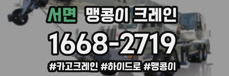 서면 맹콩이 크레인