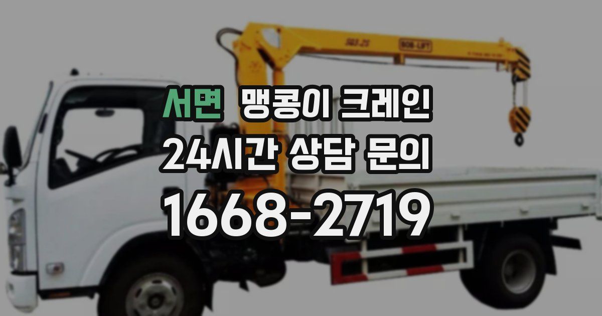 서면 맹콩이 크레인