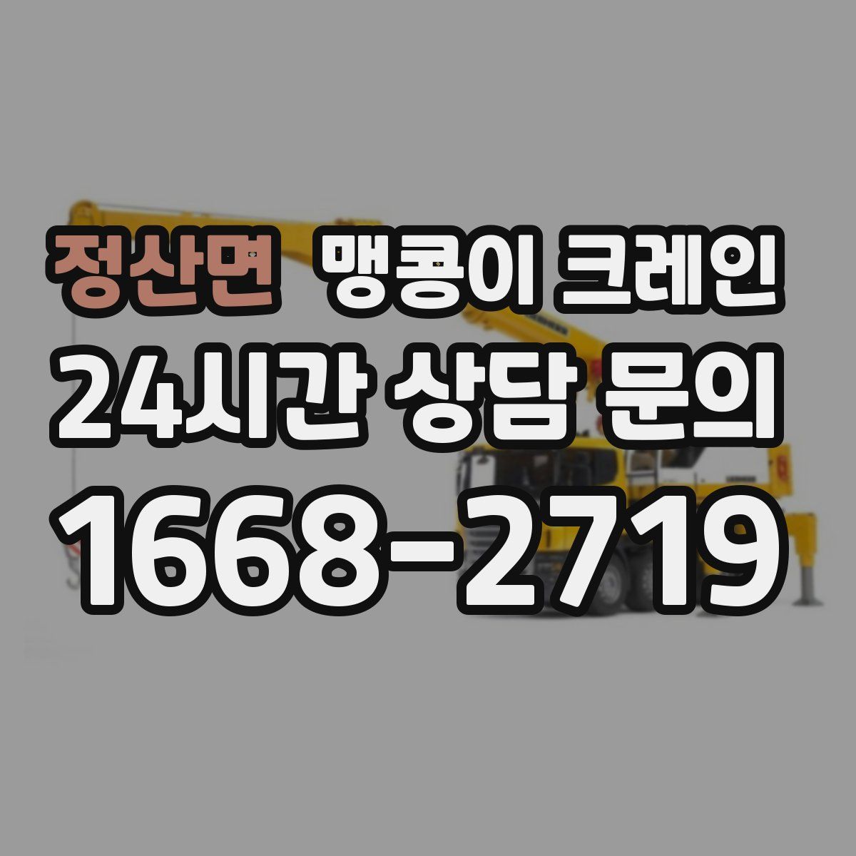 정산면 맹콩이 크레인