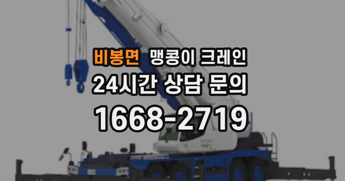 비봉면 맹콩이 크레인