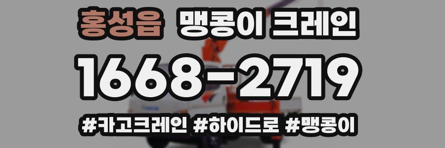 홍성읍 맹콩이 크레인