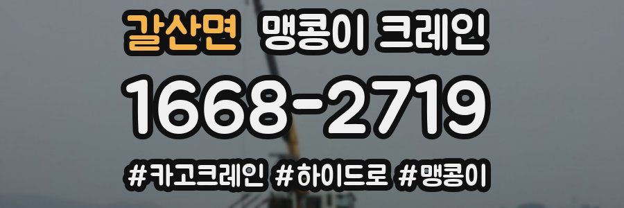 갈산면 맹콩이 크레인