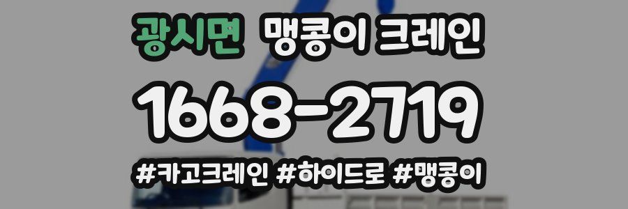 광시면 맹콩이 크레인