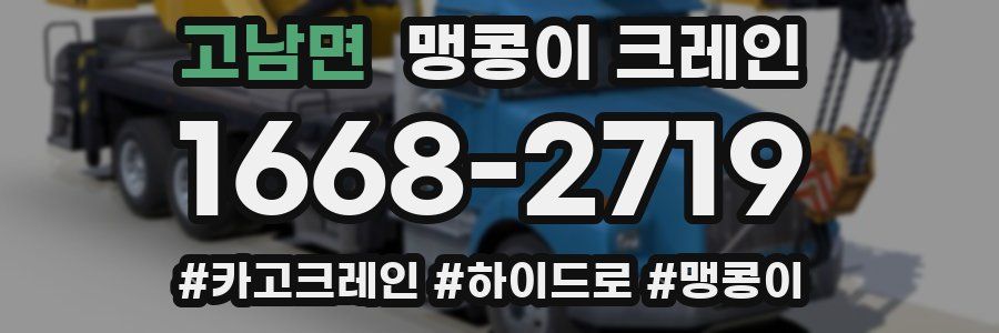 고남면 맹콩이 크레인