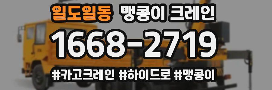 일도일동 맹콩이 크레인