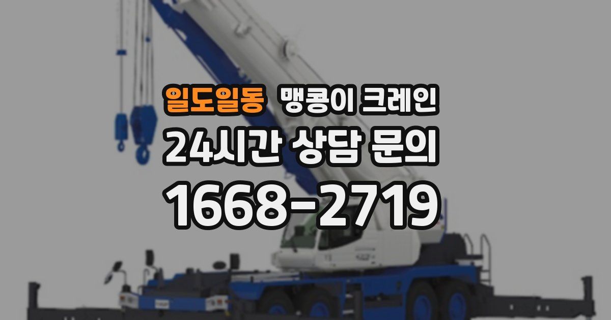 일도일동 맹콩이 크레인