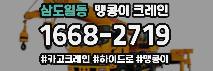 삼도일동 맹콩이 크레인