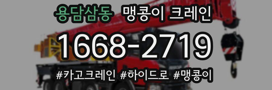 용담삼동 맹콩이 크레인