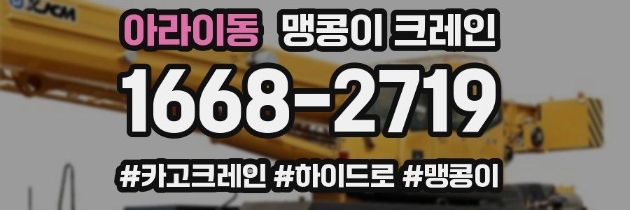 아라이동 맹콩이 크레인