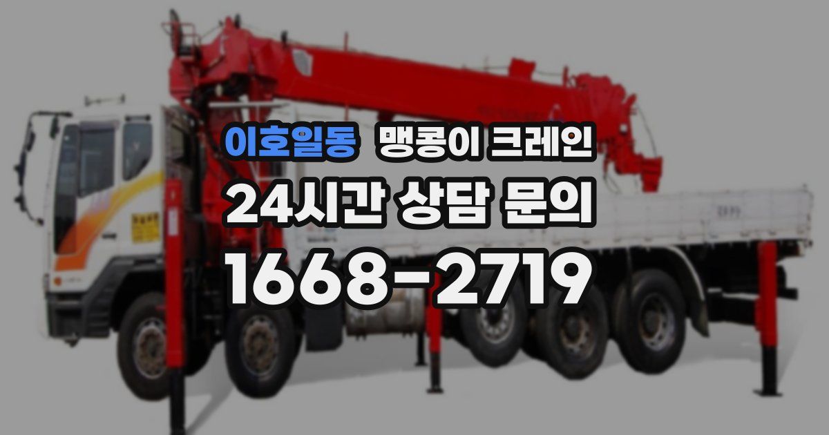 이호일동 맹콩이 크레인