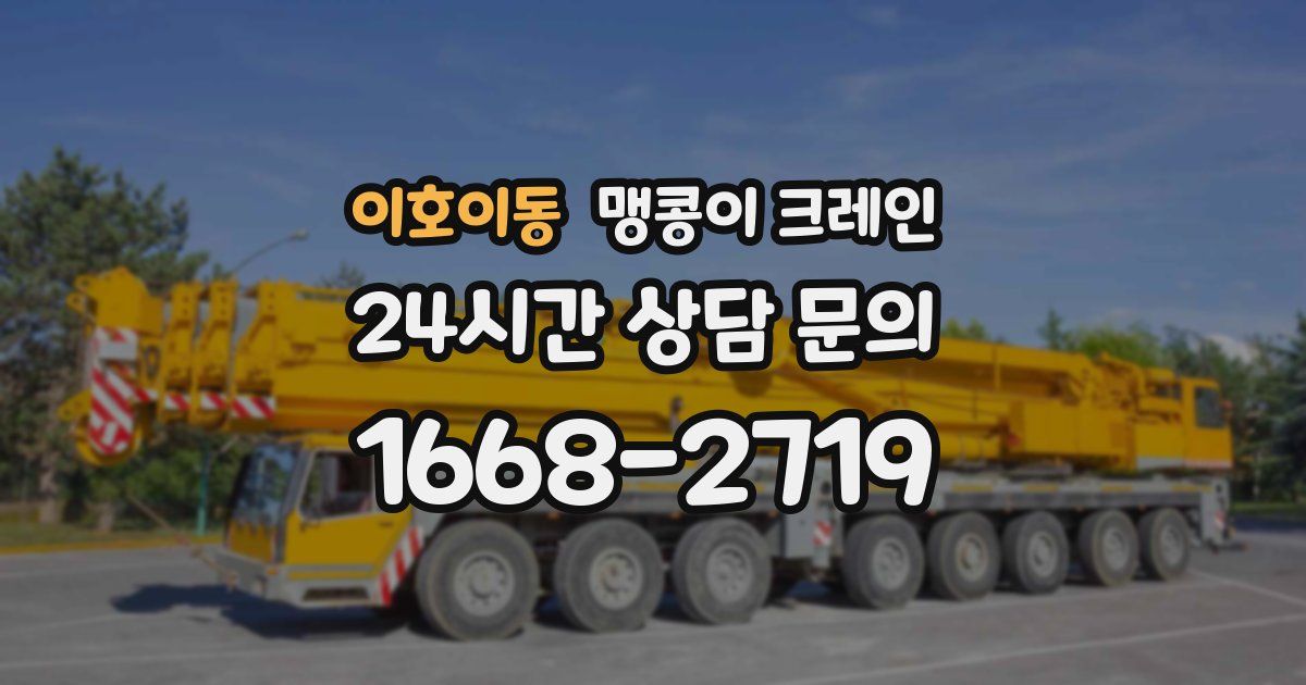 이호이동 맹콩이 크레인