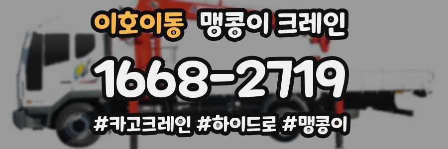 이호이동 맹콩이 크레인