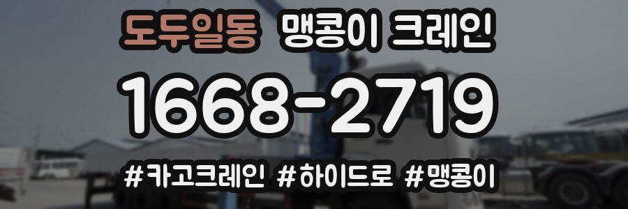 도두일동 맹콩이 크레인