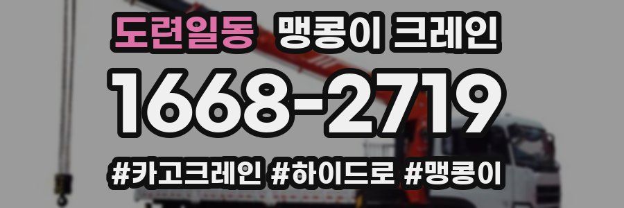 도련일동 맹콩이 크레인