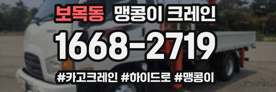 보목동 맹콩이 크레인