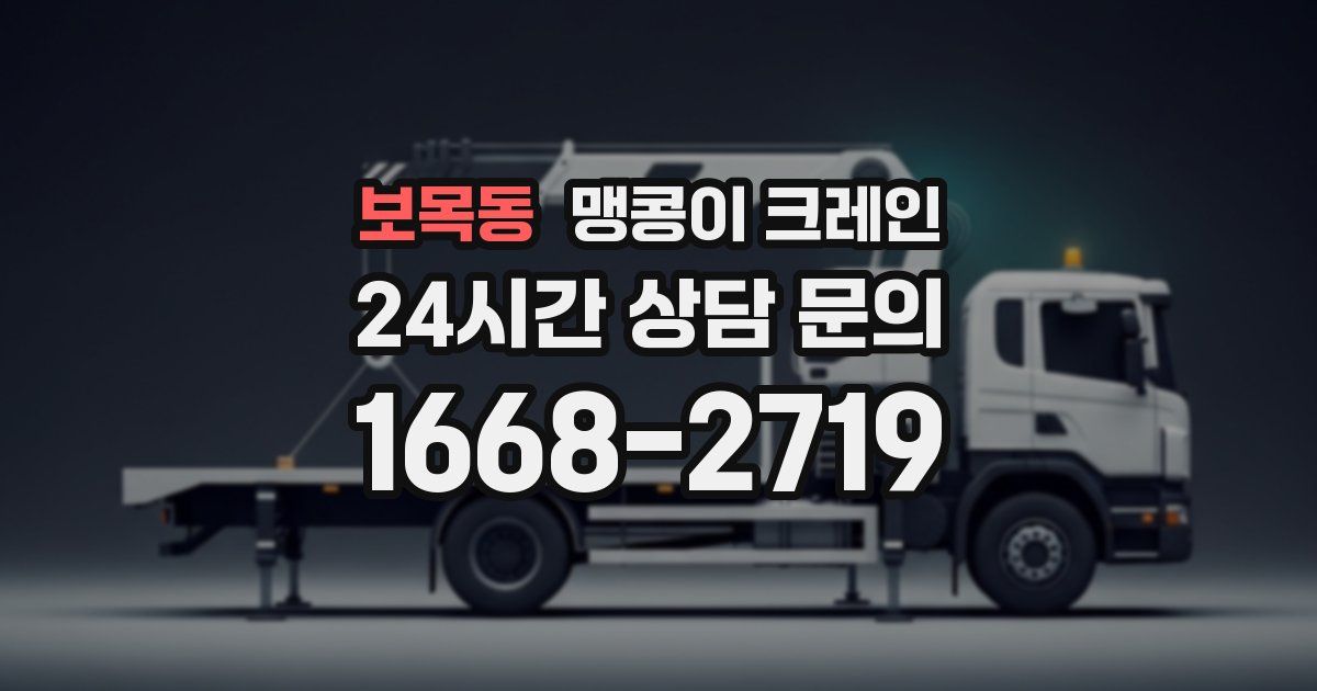 보목동 맹콩이 크레인