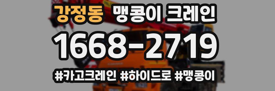 강정동 맹콩이 크레인