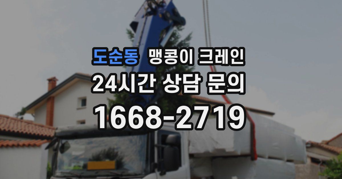 도순동 맹콩이 크레인