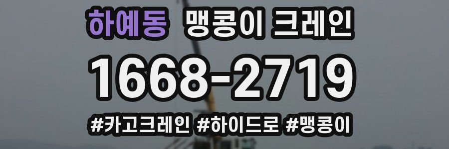 하예동 맹콩이 크레인