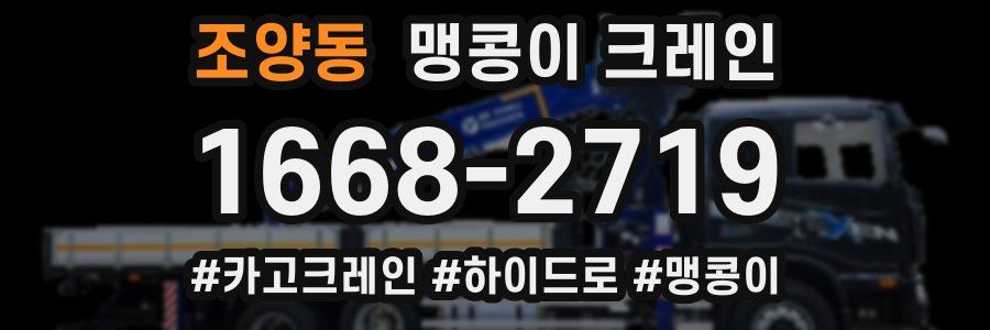 조양동 맹콩이 크레인