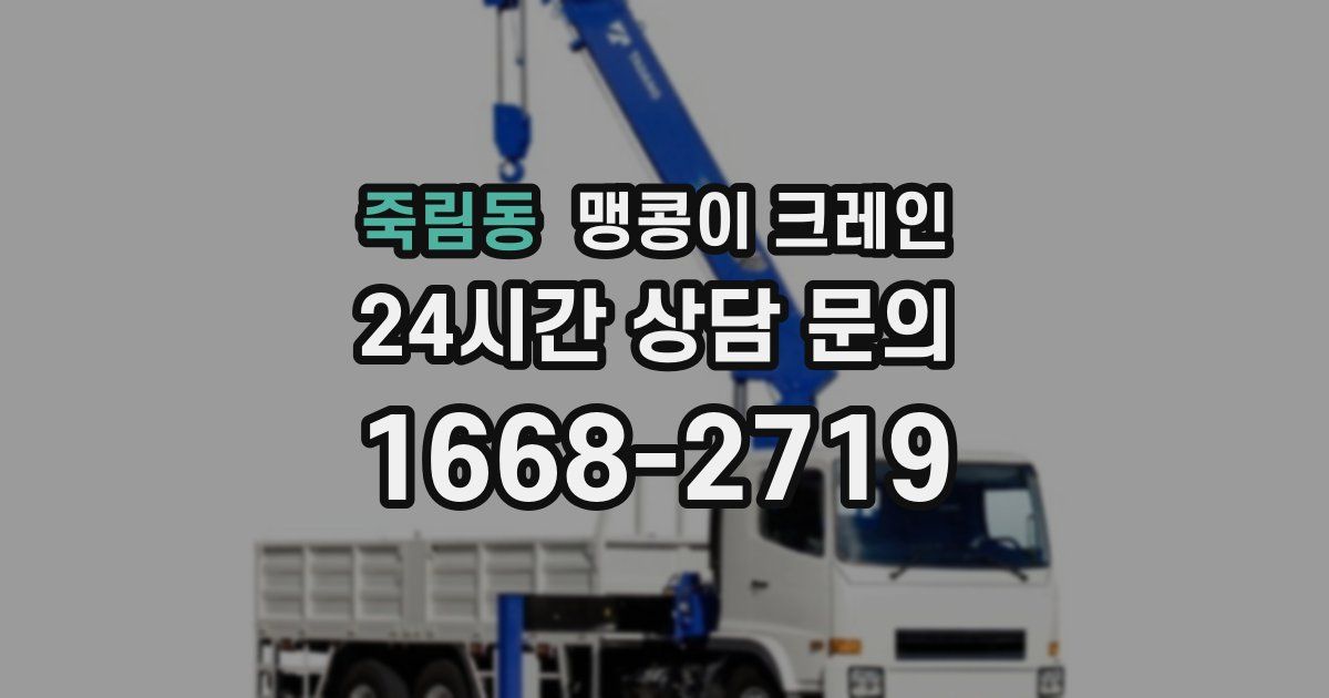 죽림동 맹콩이 크레인