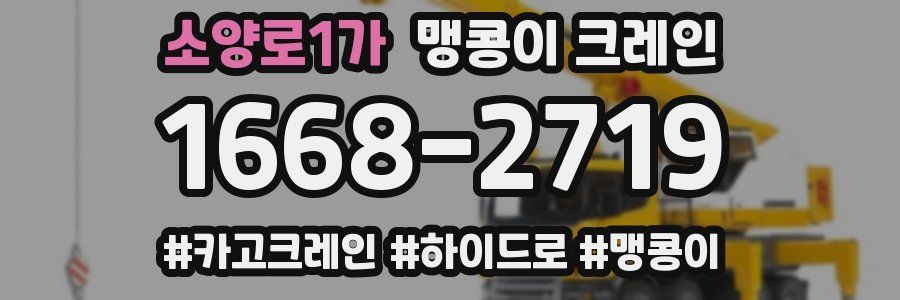 소양로1가 맹콩이 크레인