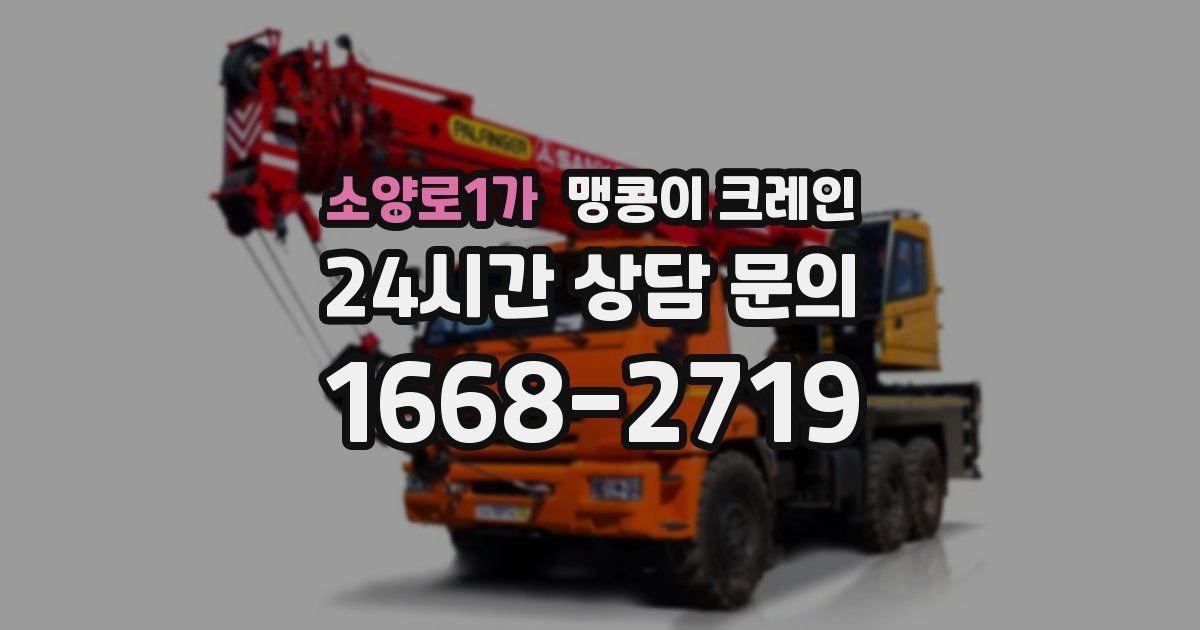 소양로1가 맹콩이 크레인