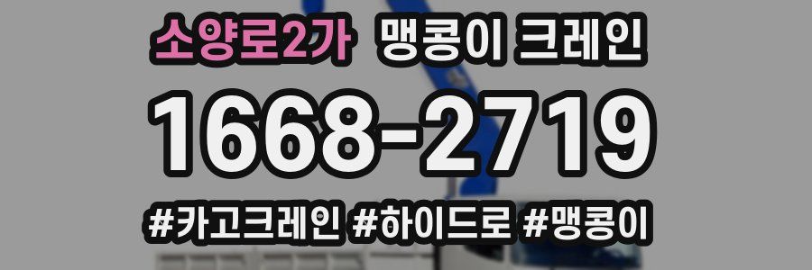 소양로2가 맹콩이 크레인