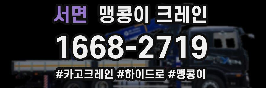 서면 맹콩이 크레인