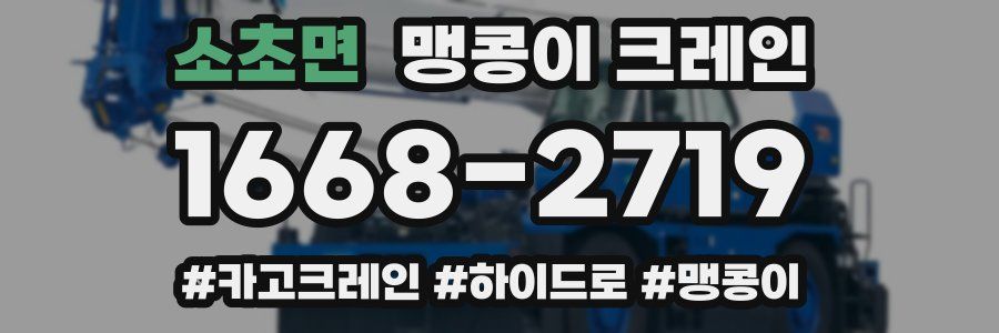 소초면 맹콩이 크레인