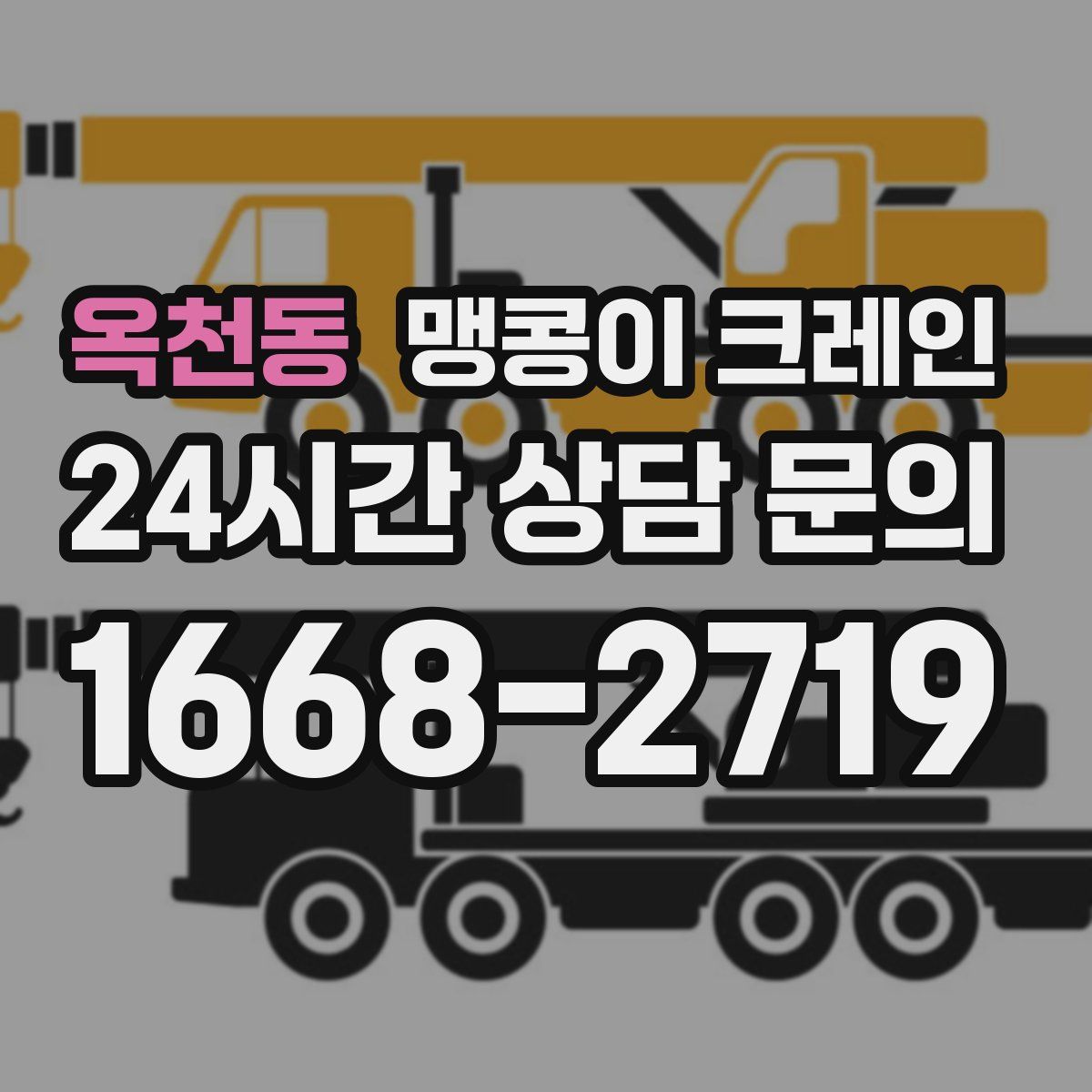 옥천동 맹콩이 크레인