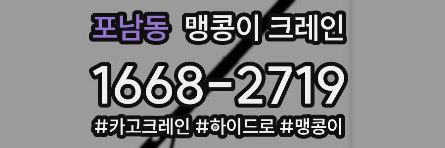 포남동 맹콩이 크레인