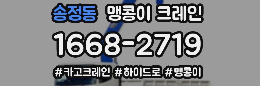 송정동 맹콩이 크레인
