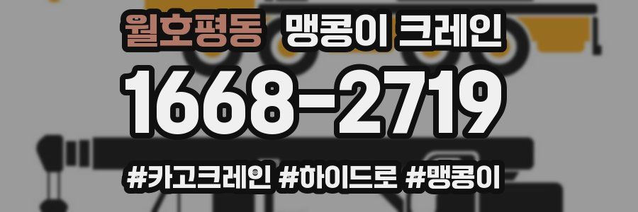 월호평동 맹콩이 크레인