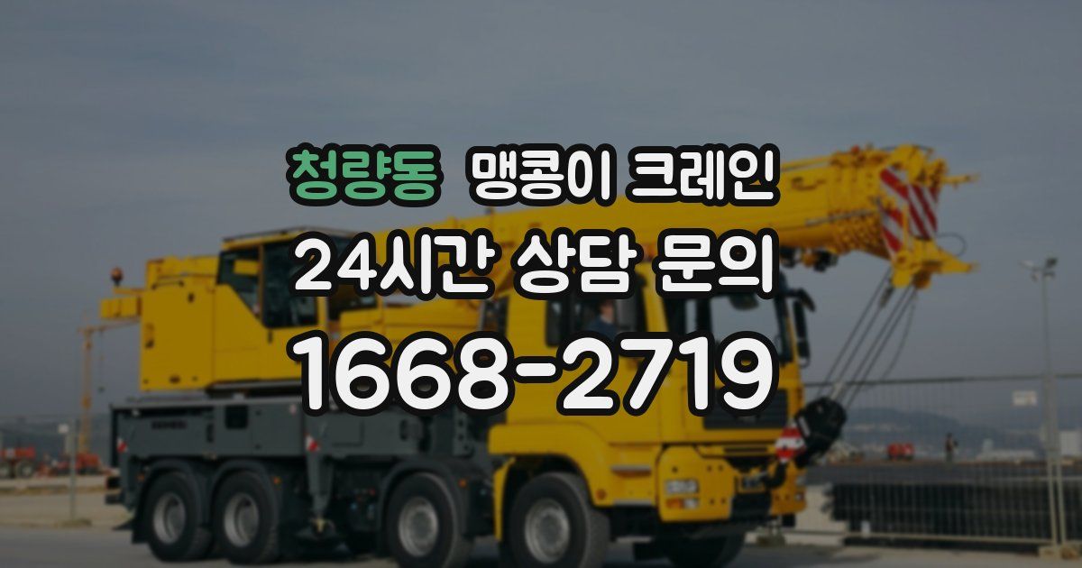 청량동 맹콩이 크레인