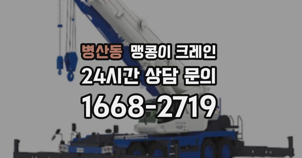 병산동 맹콩이 크레인