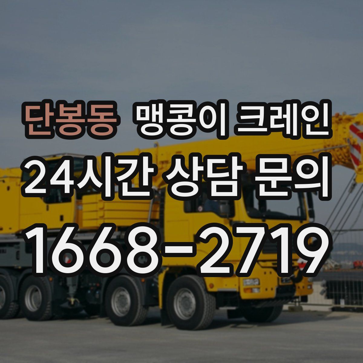 단봉동 맹콩이 크레인