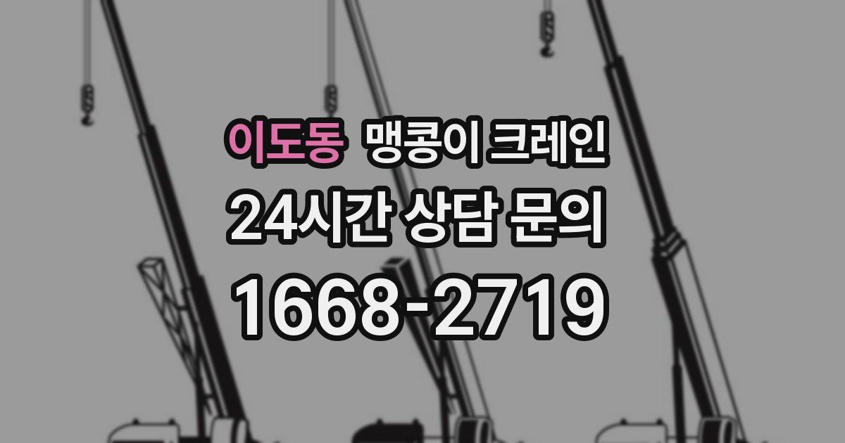 이도동 맹콩이 크레인