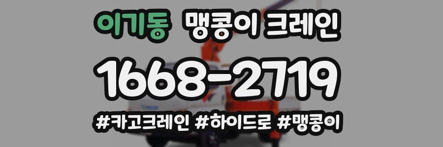 이기동 맹콩이 크레인