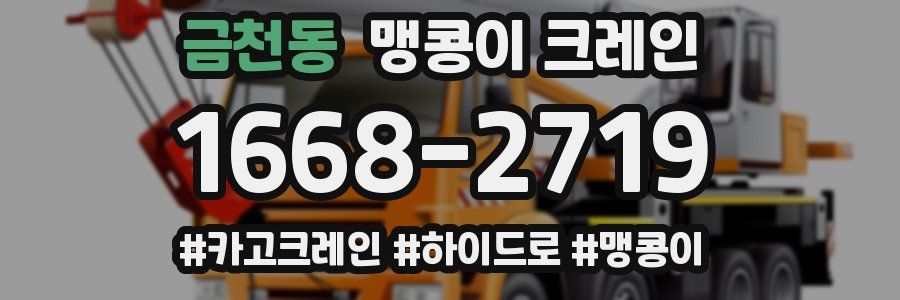 금천동 맹콩이 크레인