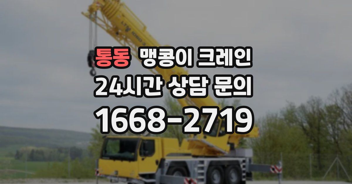 통동 맹콩이 크레인