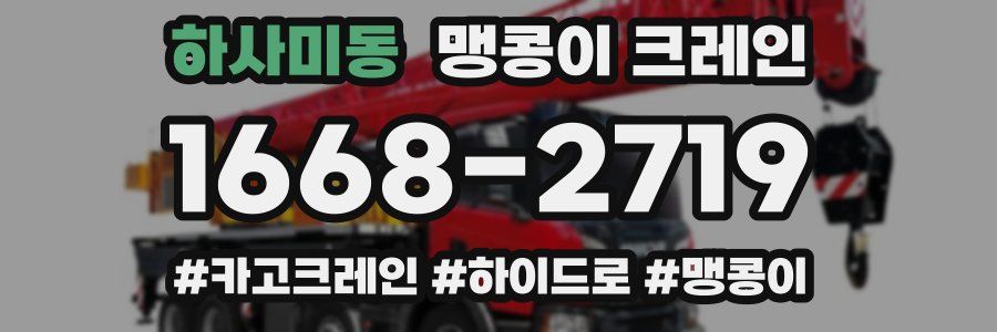 하사미동 맹콩이 크레인