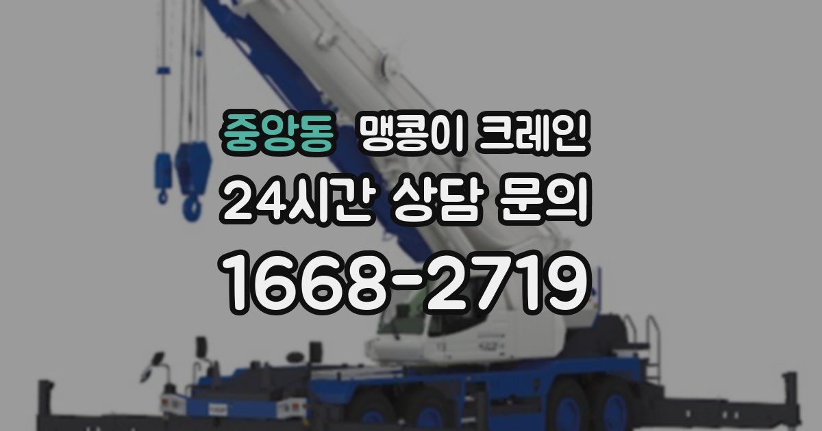 중앙동 맹콩이 크레인