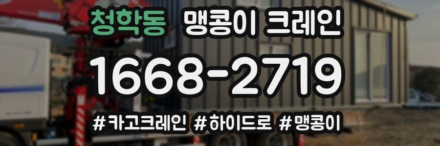 청학동 맹콩이 크레인